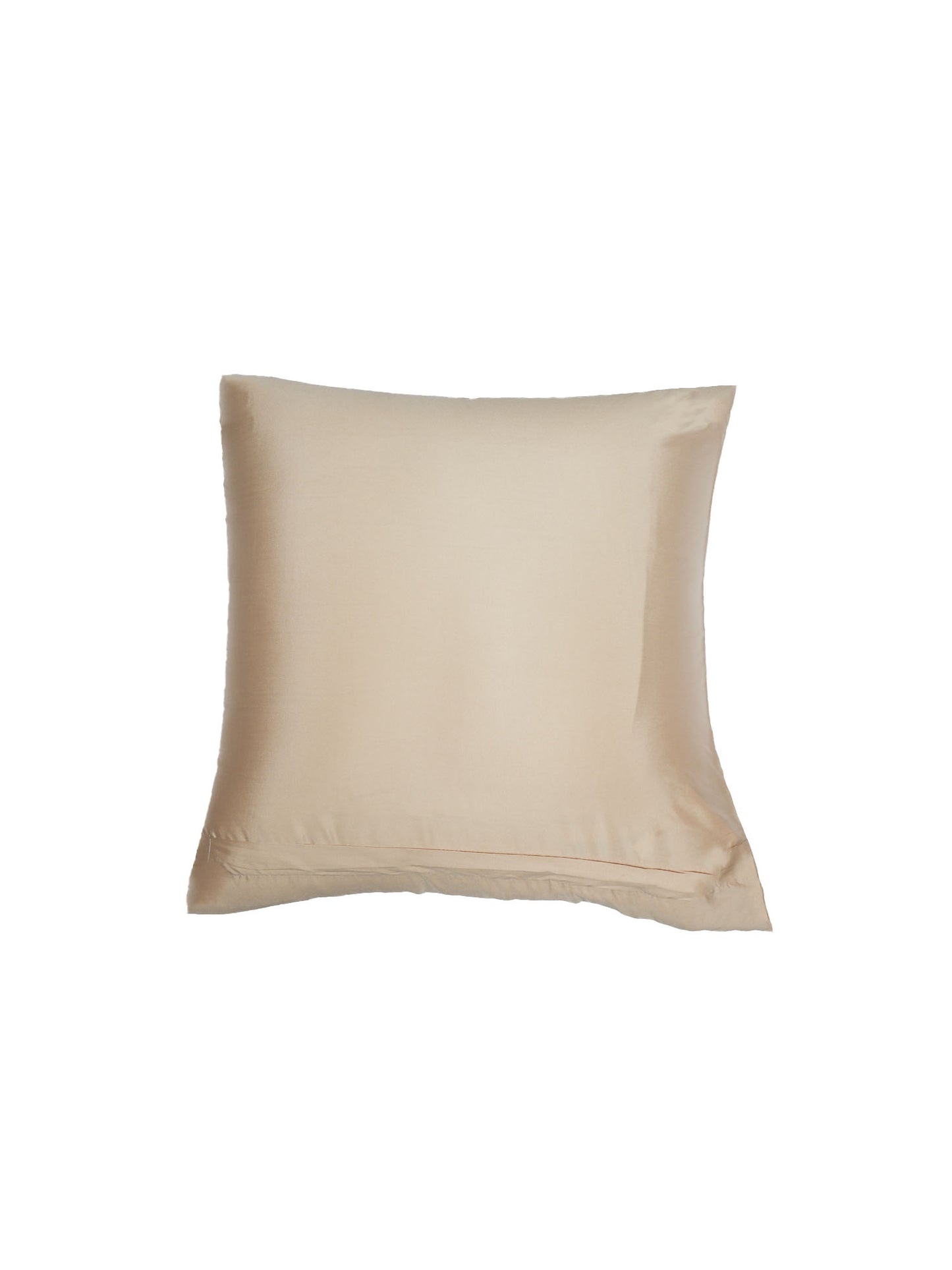 ZEBA World Square Cushion Cover for Sofa, Bed | Floral Motif Embroidery - Polyester | Gold - 16x16in(40x40cm) (Pack of 1)