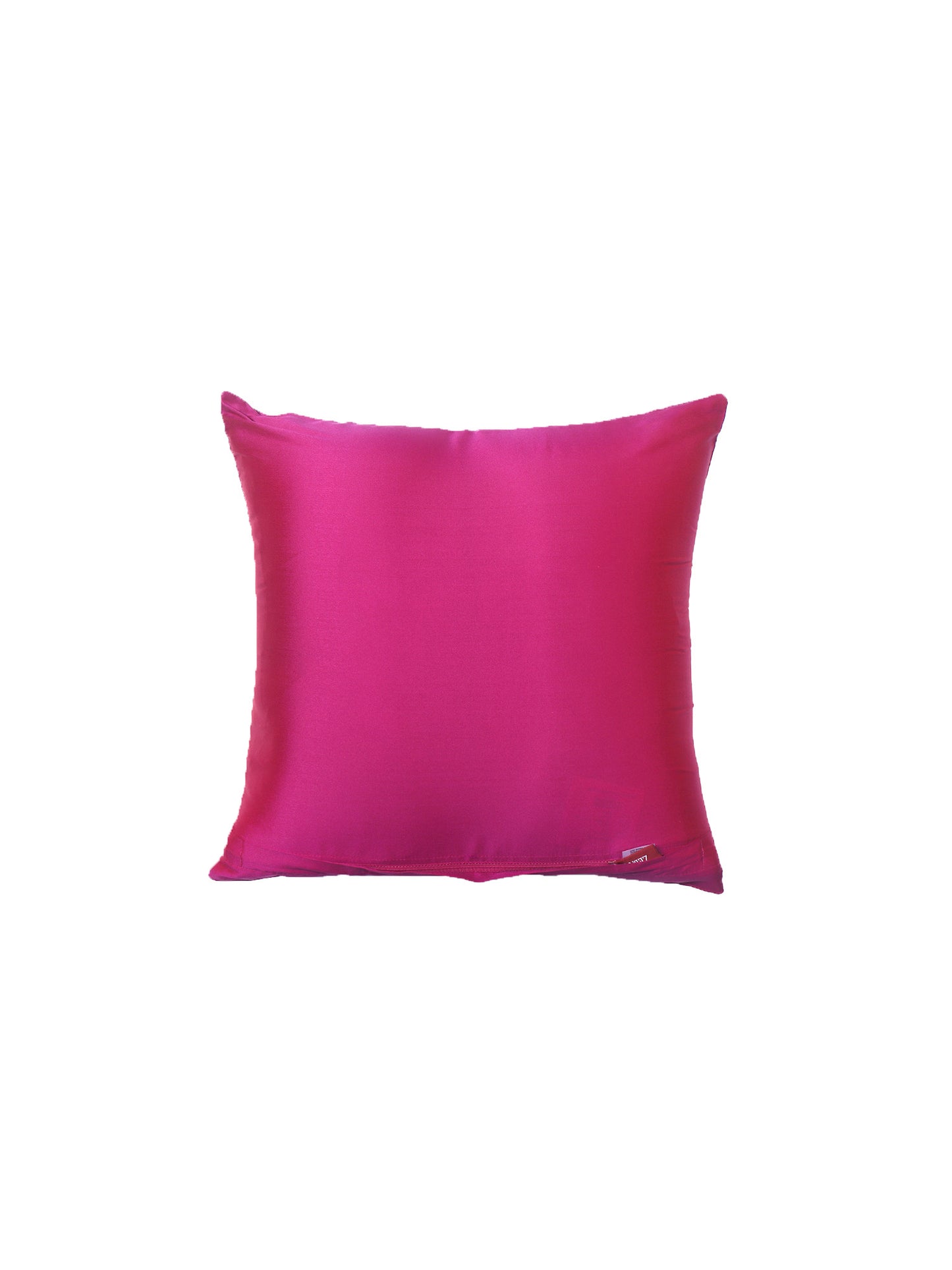 Cushion Cover for Sofa, Bed Polyester Floral Embroidery | Pink  - 16x16in(40x40cm) (Pack of 1)