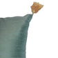 ZEBA World Rectangular Cushion Cover for Sofa - Lumbar Cushion | Tassels  - Polyester | Green - 12x22in(30x55cm) (Pack of 1)