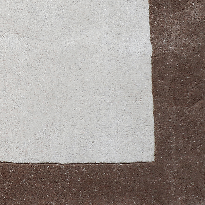 Carpet Hand Tufted 100% Woollen Off White Beige Border - 4ft X 6ft