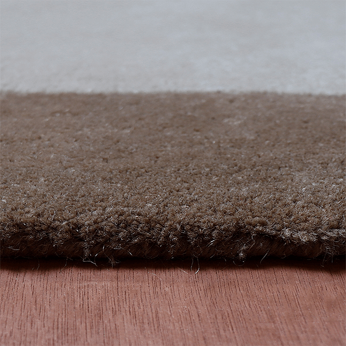 Carpet Hand Tufted 100% Woollen Off White Beige Border - 4ft X 6ft