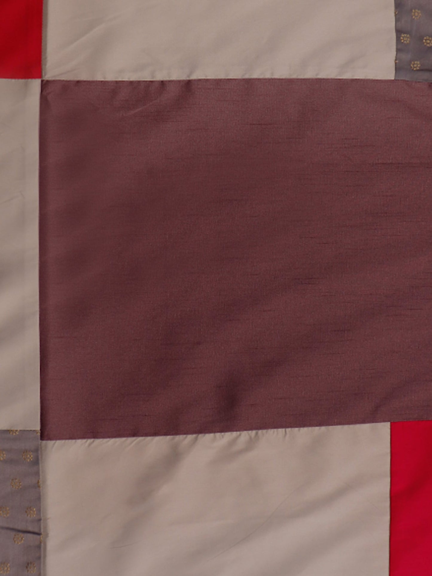 Bed Cover With 2 Pilllow Sham Polyester Blend Patchwork Multi Colour (90" X 108" ; Pillow - 17" X 27")