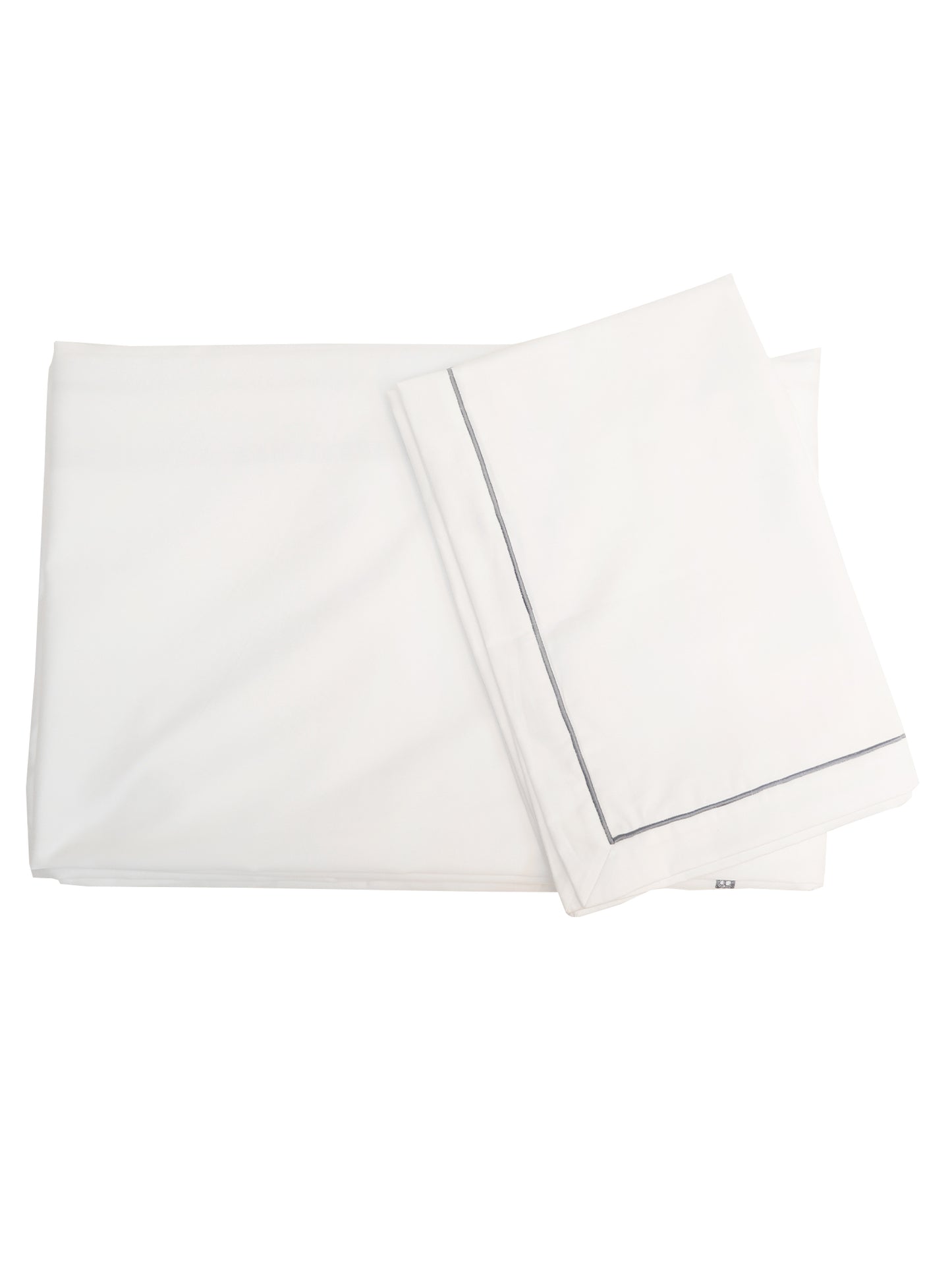 Bedsheet with Pillow Shams 100% Cotton 400tc Embroidered White - 108"x108"+17"x27"