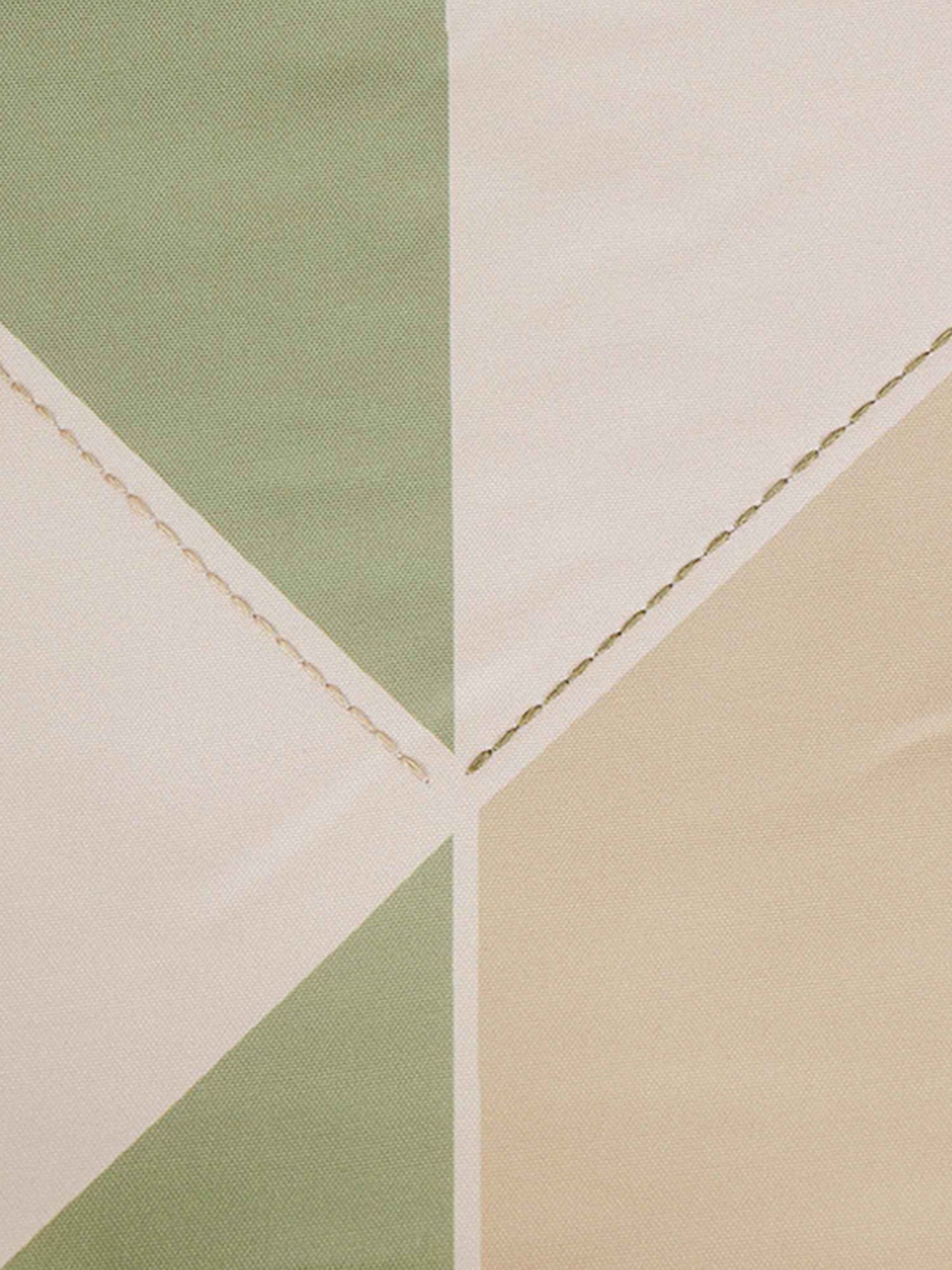 Quilt with 2 Pillow Shams Polyester Blend Digital Print Off-White, Green and Beige - (90" X 108" ; Pillow - 17" X 27")