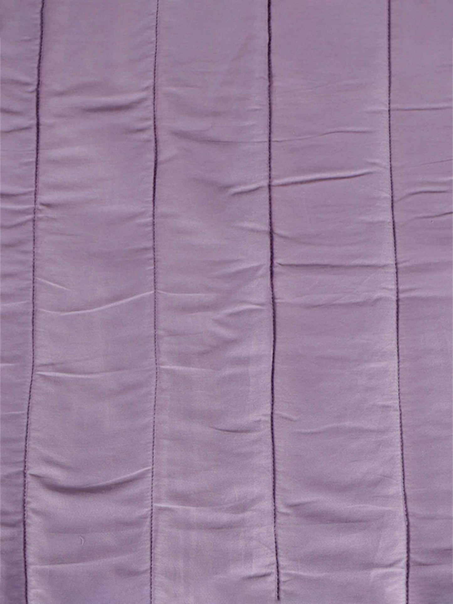 Quilt with 2 Pillow Shams Cotton Reversible Green and Purple - (90" X 108" ; Pillow - 17" X 27")