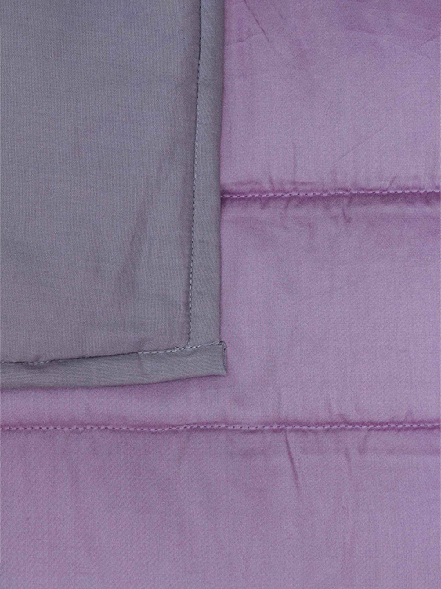 Quilt with 2 Pillow Shams Cotton Reversible Green and Purple - (90" X 108" ; Pillow - 17" X 27")