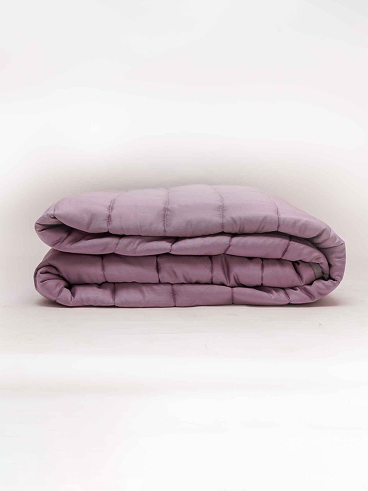 Quilt with 2 Pillow Shams Cotton Reversible Green and Purple - (90" X 108" ; Pillow - 17" X 27")
