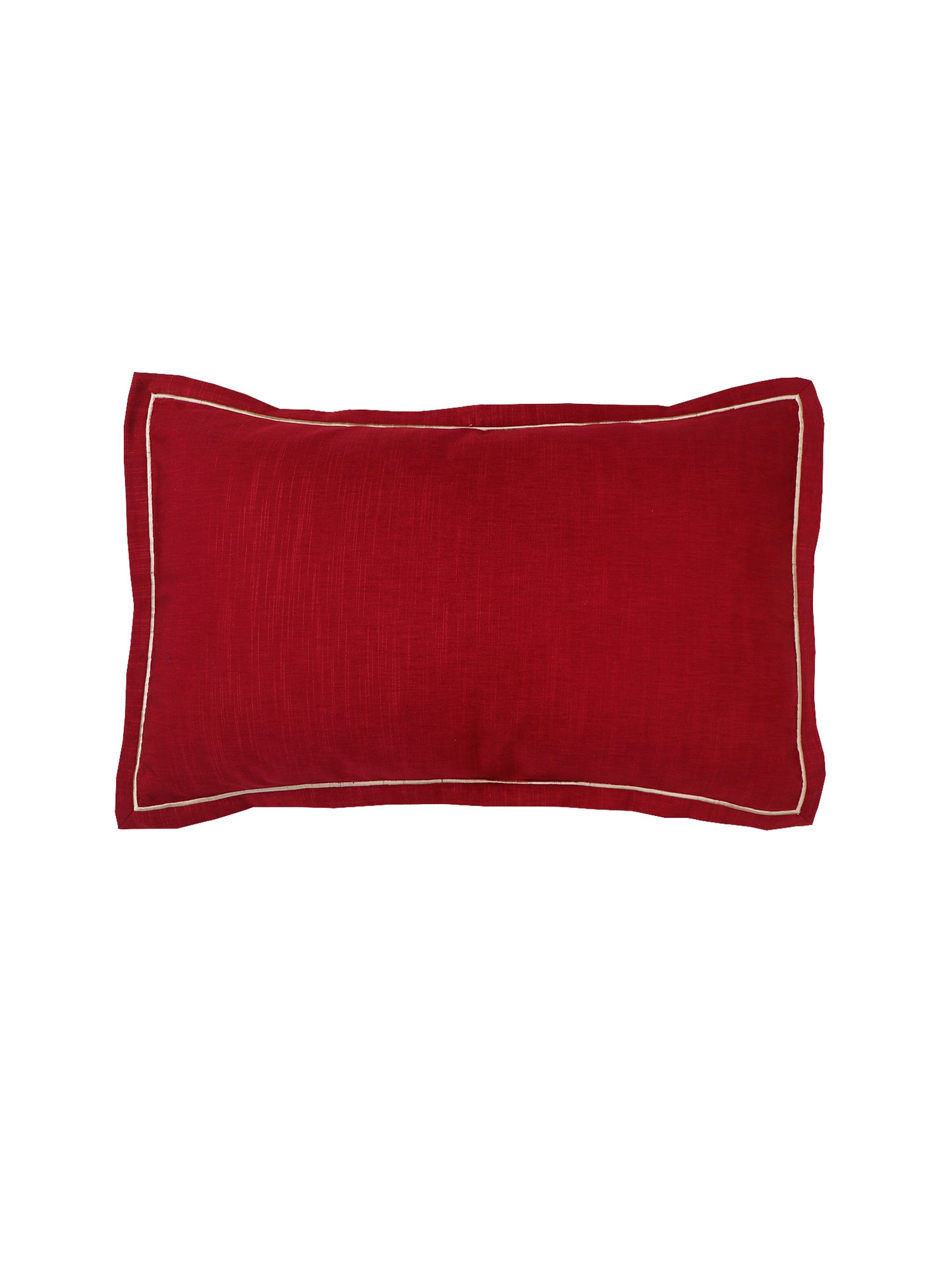 Bed Quilt Polyester Blend With Towel Embroidery with Tassels Wine Red - 90" x 108", 17" x 27"