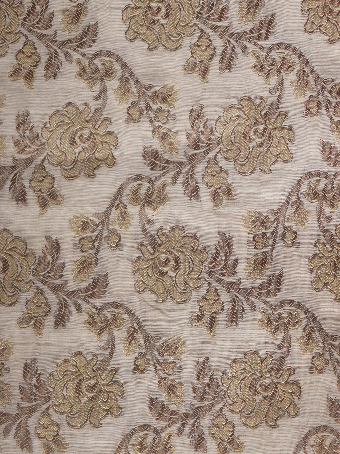 Table Cover Polyester Blend Patchwork Beige - 52" x 84"