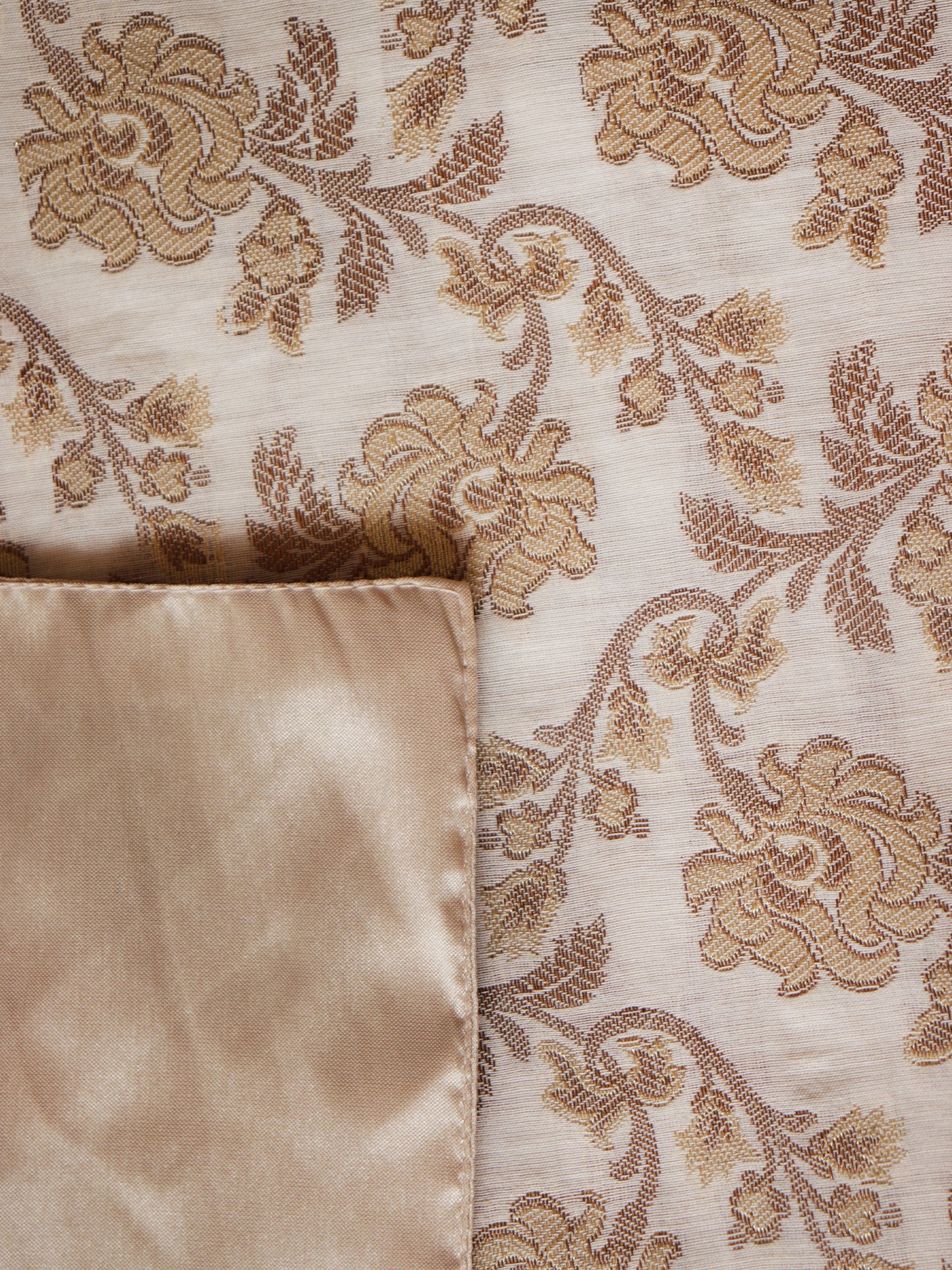 Table Cover Polyester Blend Patchwork Beige - 52" x 84"