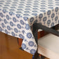 Table Cover Cotton Blend Floral Print Blue - 52in x 84in