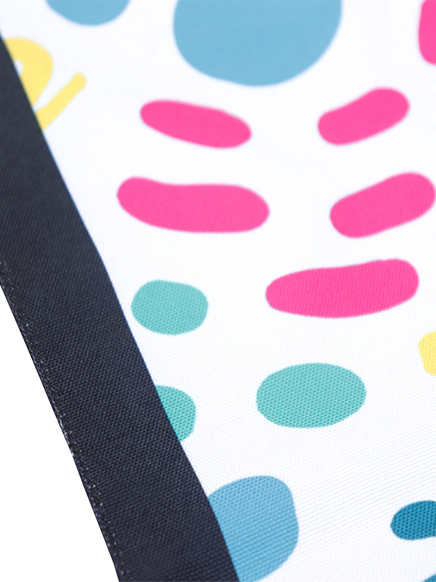 Table Runner Poly Canvas Fun Geometric Pattern White Black - 12" X 84"