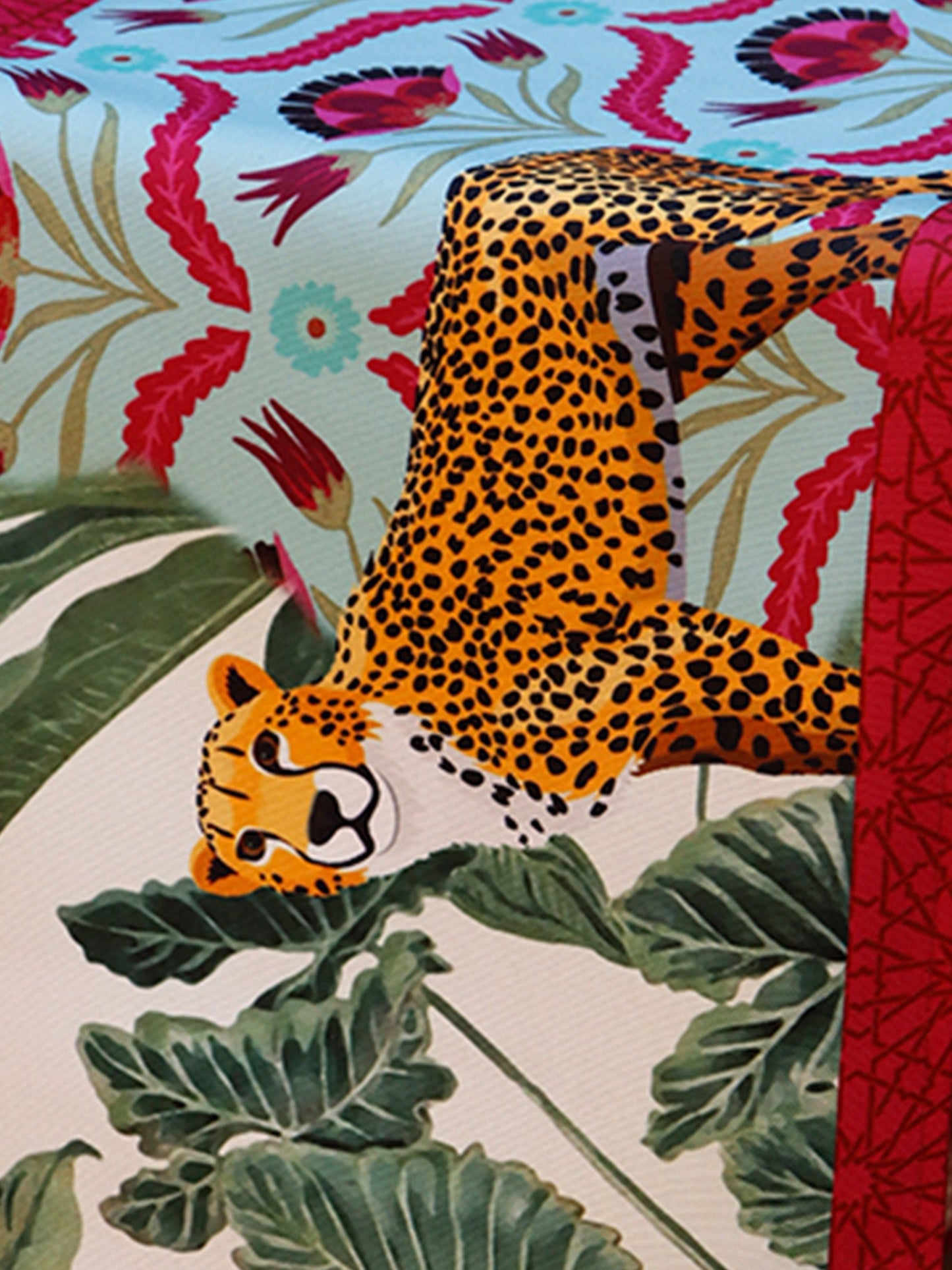 Table Runner Poly Canvas Digital Animal Print Multi - 12" X 84"