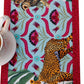 forest inspired table runner with leopard and owl print for 6 seater dining table - 12x84inch