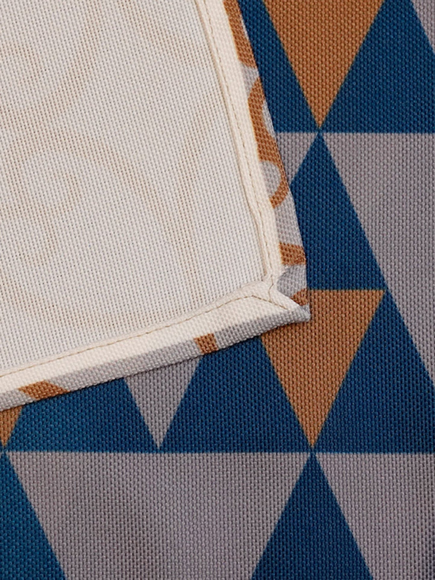 Table Runner Poly Canvas Geometric Print Multi - 12" X 84"