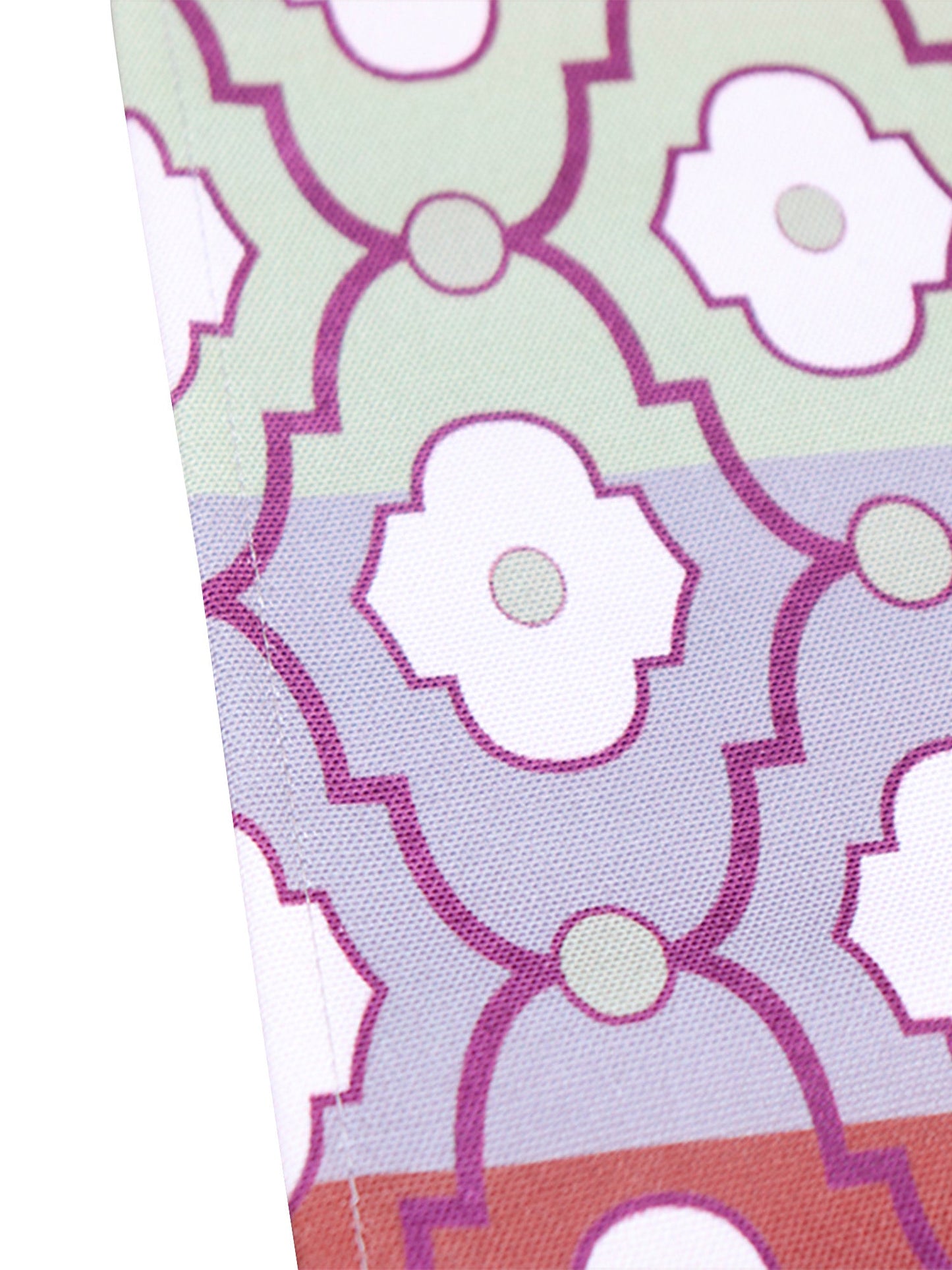 Table Runner Poly Canvas Moroccan Ogee Pattern Multi - 12" X 84"