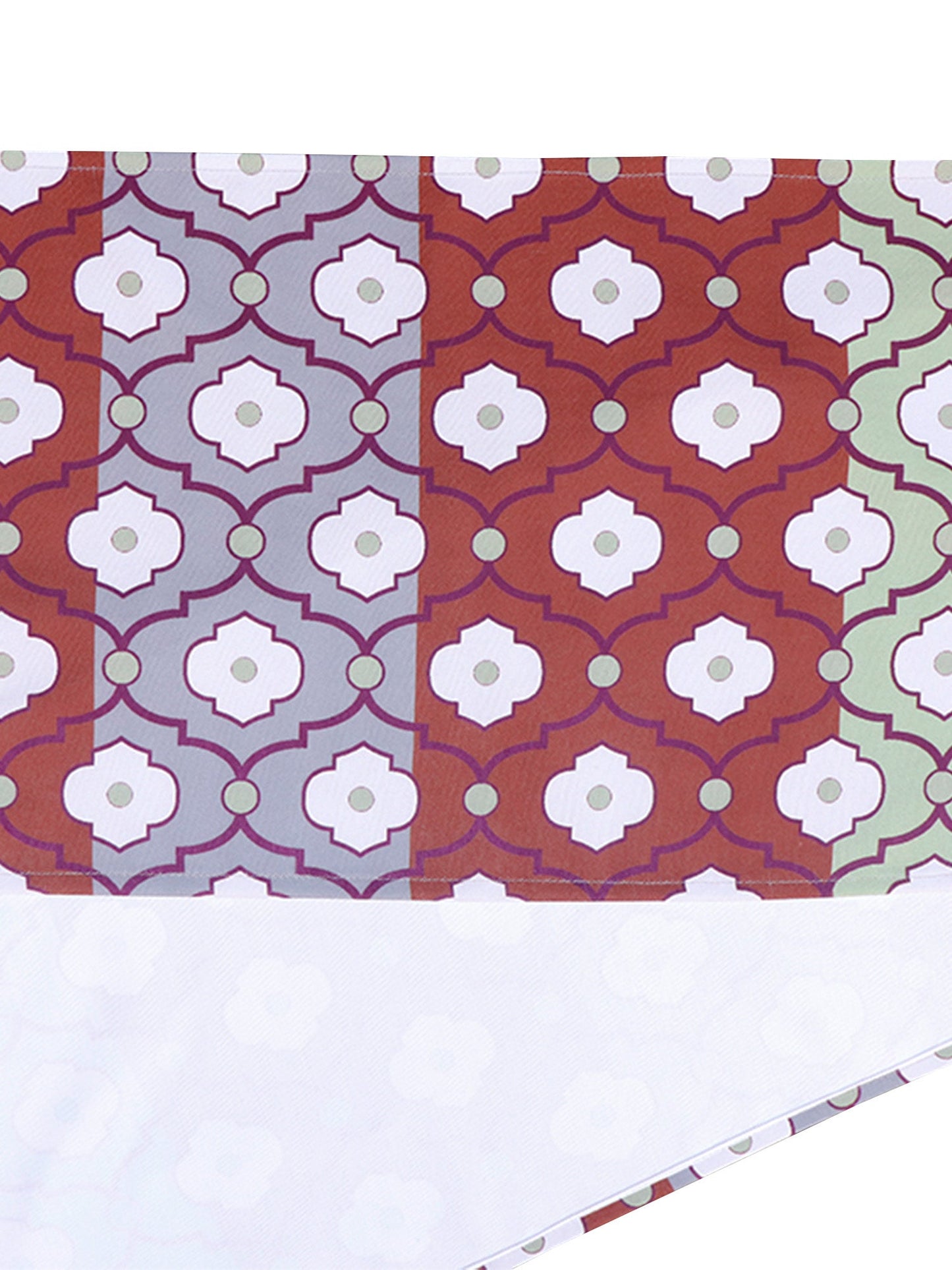 Table Runner Poly Canvas Moroccan Ogee Pattern Multi - 12" X 84"