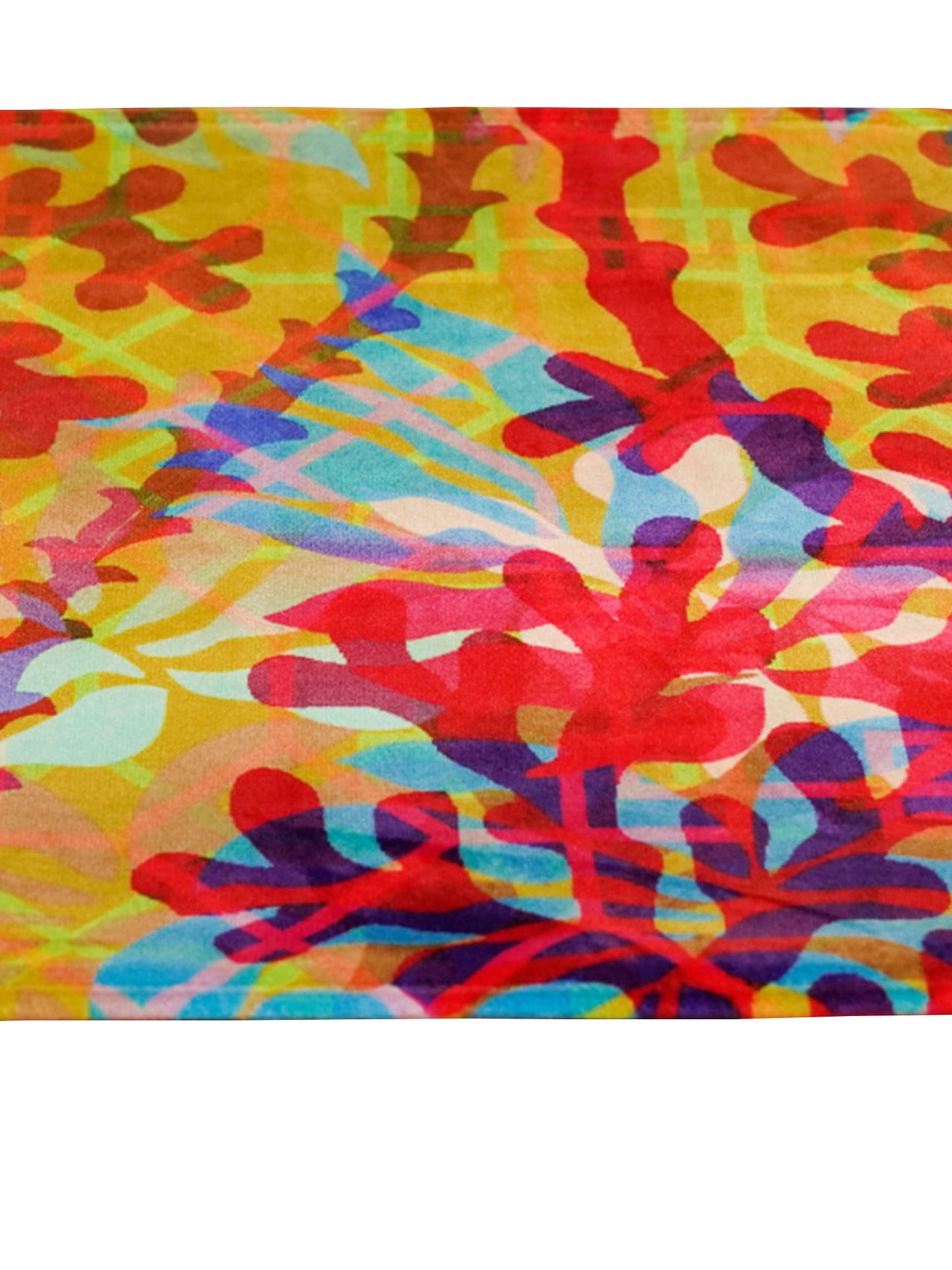 Table Runner Velvet Abstract Print Olive Green - 12" X 84"