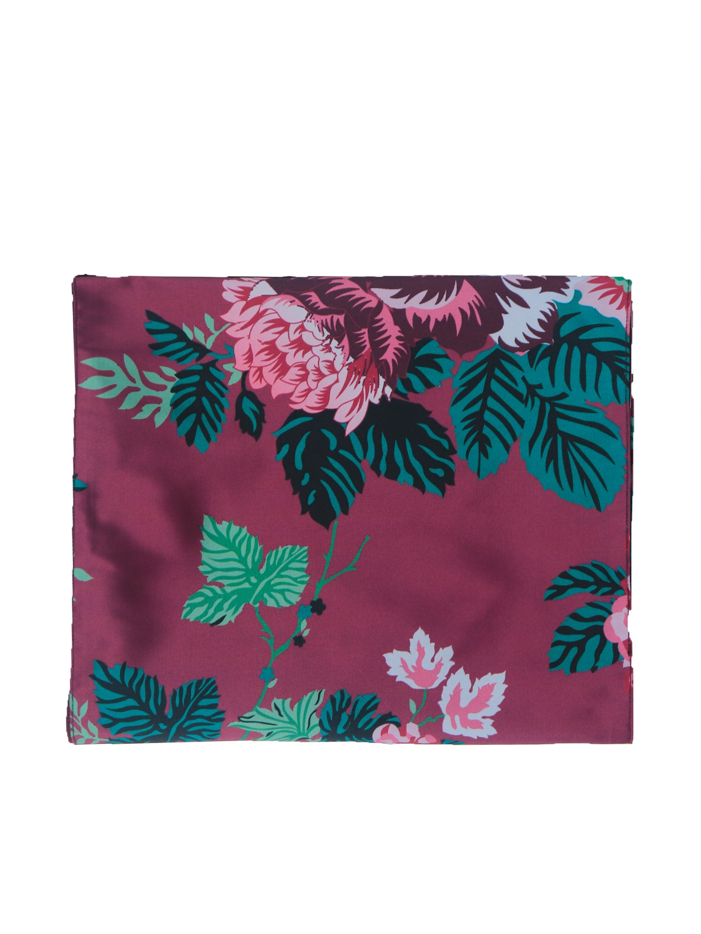 Table Runner Floral Digital Print Maroon - 12" X 84"