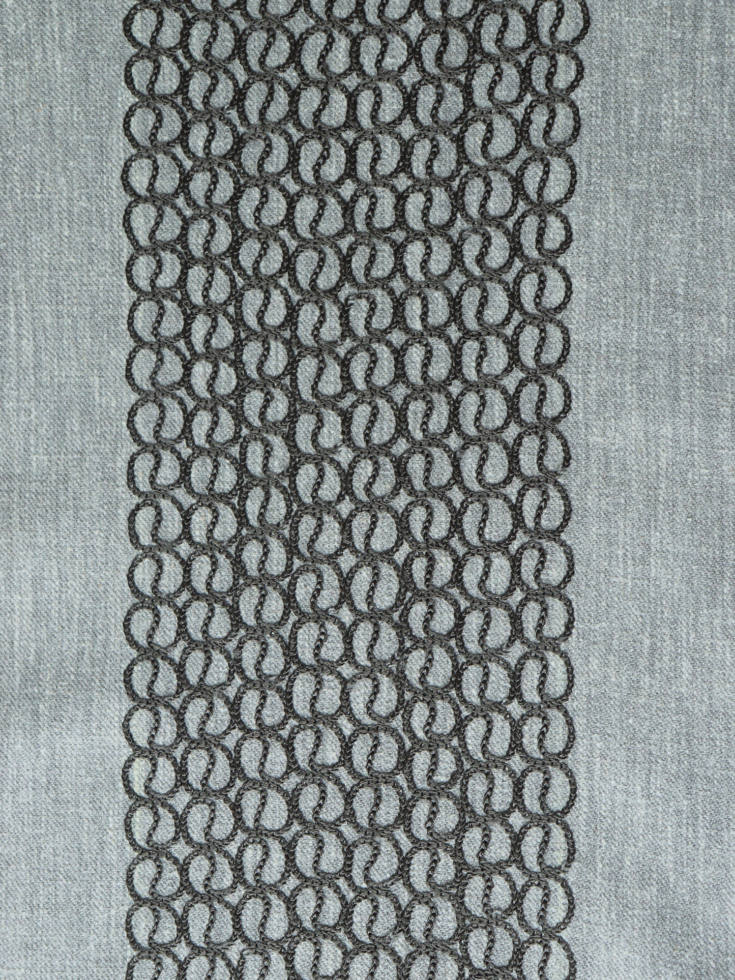 Table Runner Embroidered Grey - 12" X 84"