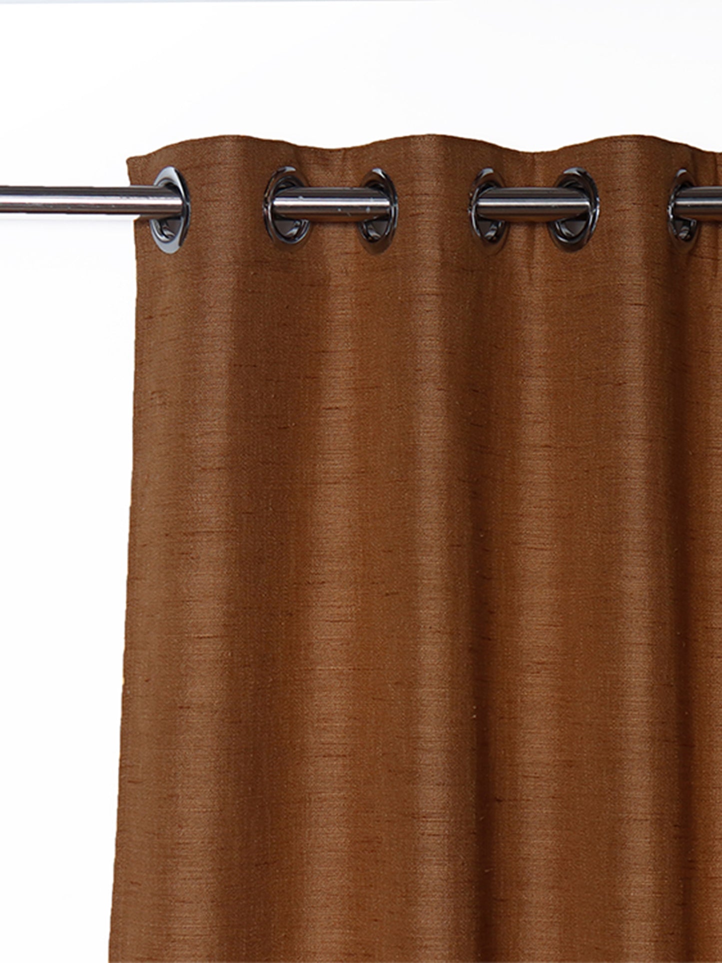 Door Curtain Polyester Blend Self Textured Ochre - 54" X 84"