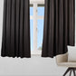 dark grey window curtain with eyelet - 50x60 inch