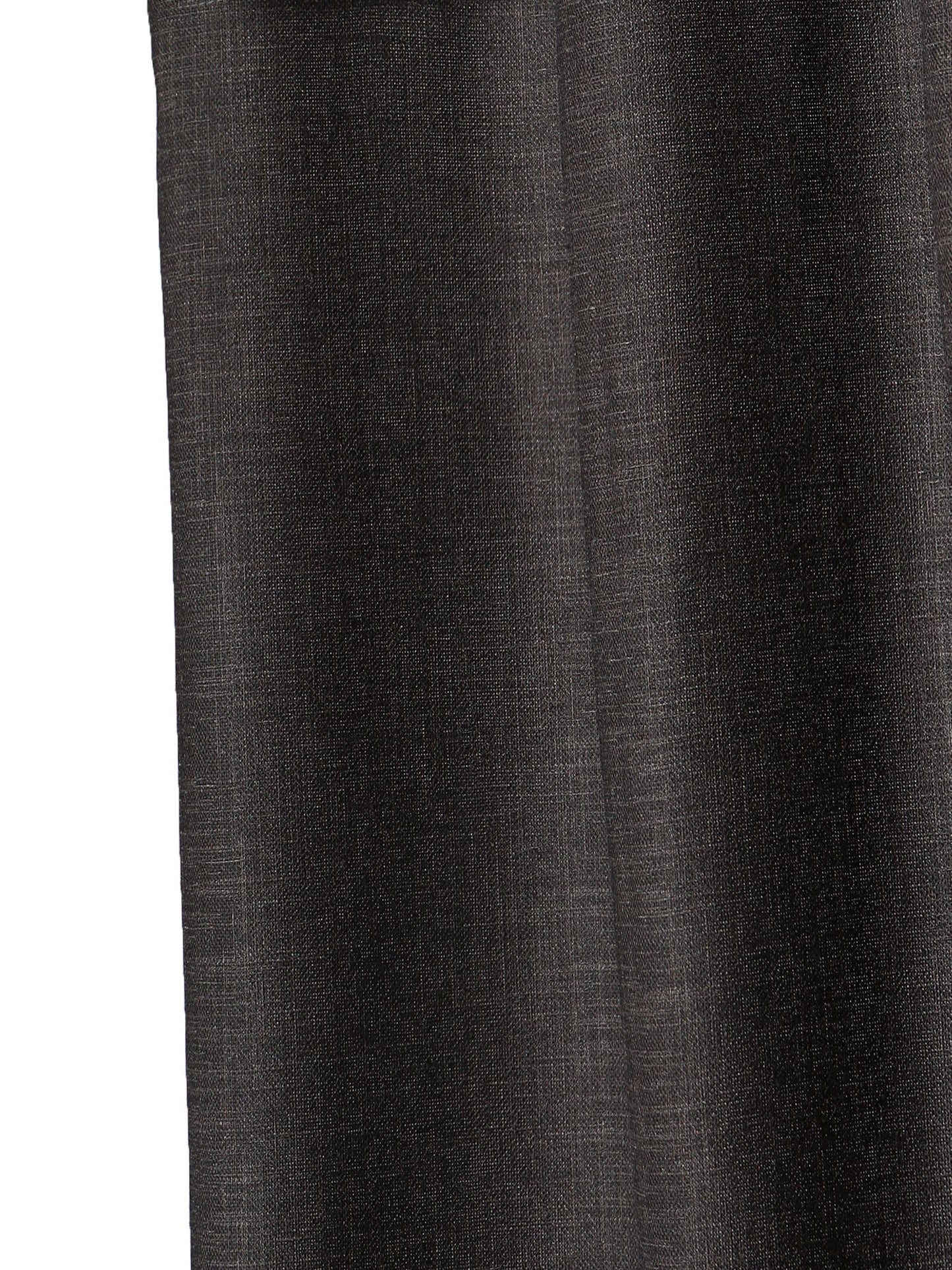 closeup of dark grey window curtain with eyelet - 50x60 inch