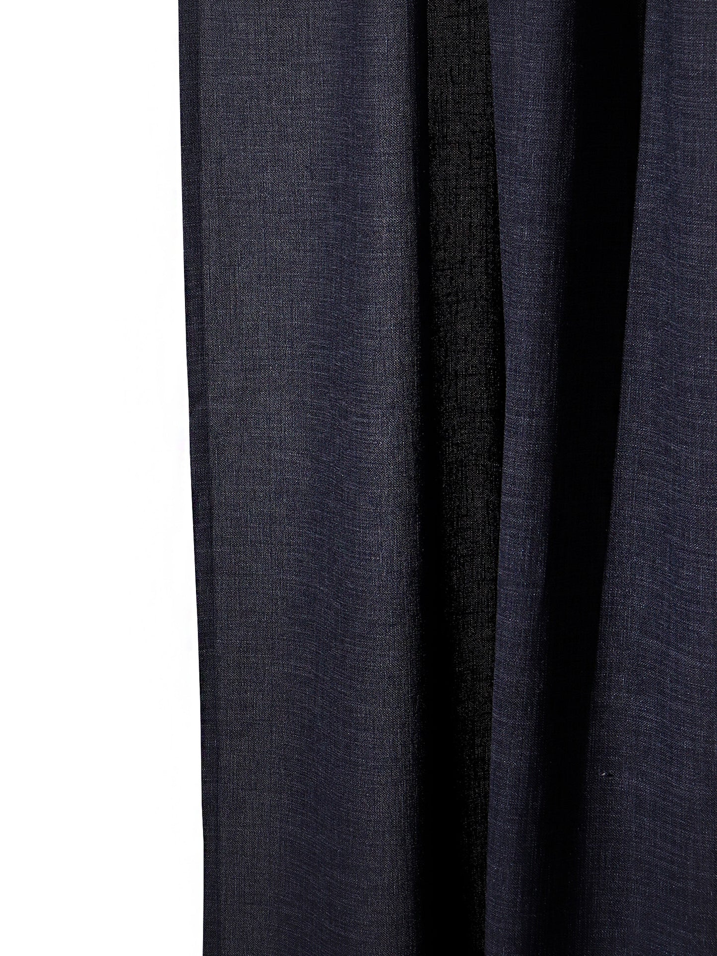 Door Curtain Polyester Blend Embroidered Dark Blue - 50" X 84"