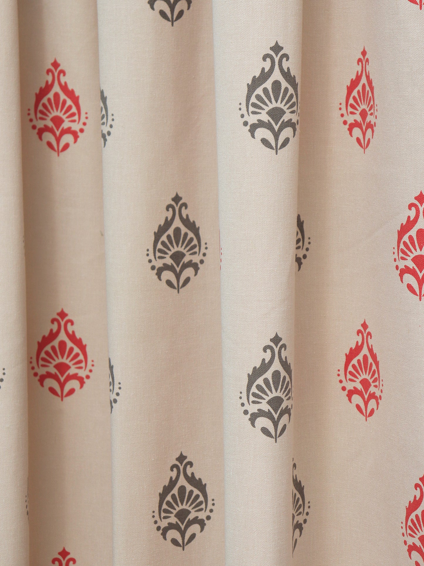 Door Curtain Screen Printed Motif Peach - 52" X 90"