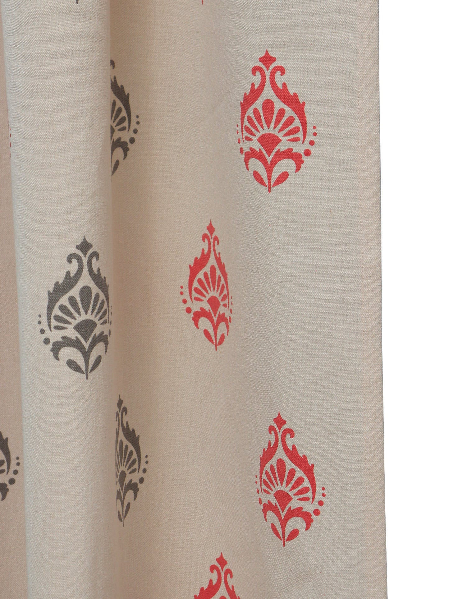 Door Curtain Screen Printed Motif Peach - 52" X 90"