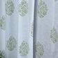 Sheer Curtain Semi Transparent Floral Block Print Rod Pocket Off White - 52" X 90"