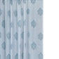 Sheer Curtain Semi Transparent Motif Block Print Rod Pocket Off White - 52" X 90"