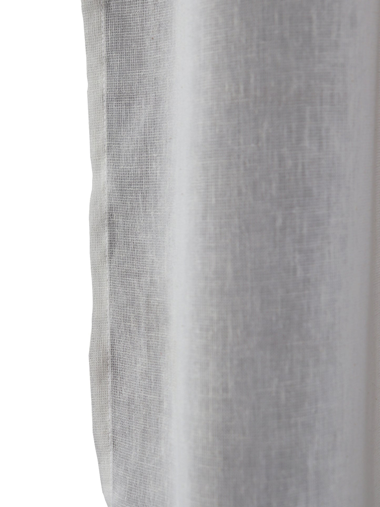 Door Semi Transparent Sheer Polyester with Silver Embroidered Motif White - 54" x 84"