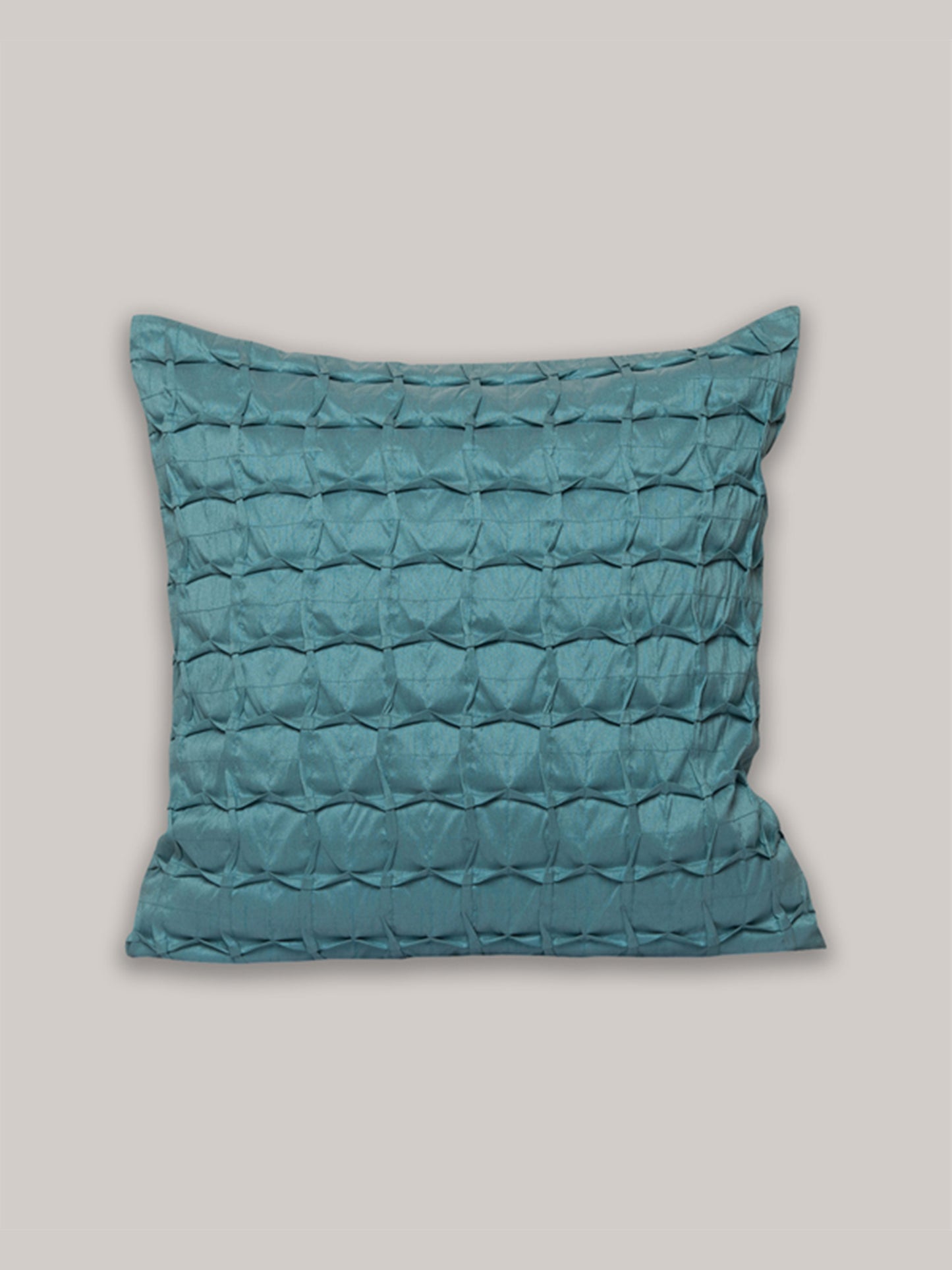 Technique Cushion Cover 100% Polyester Box Pleated Silver - 16" X 16"