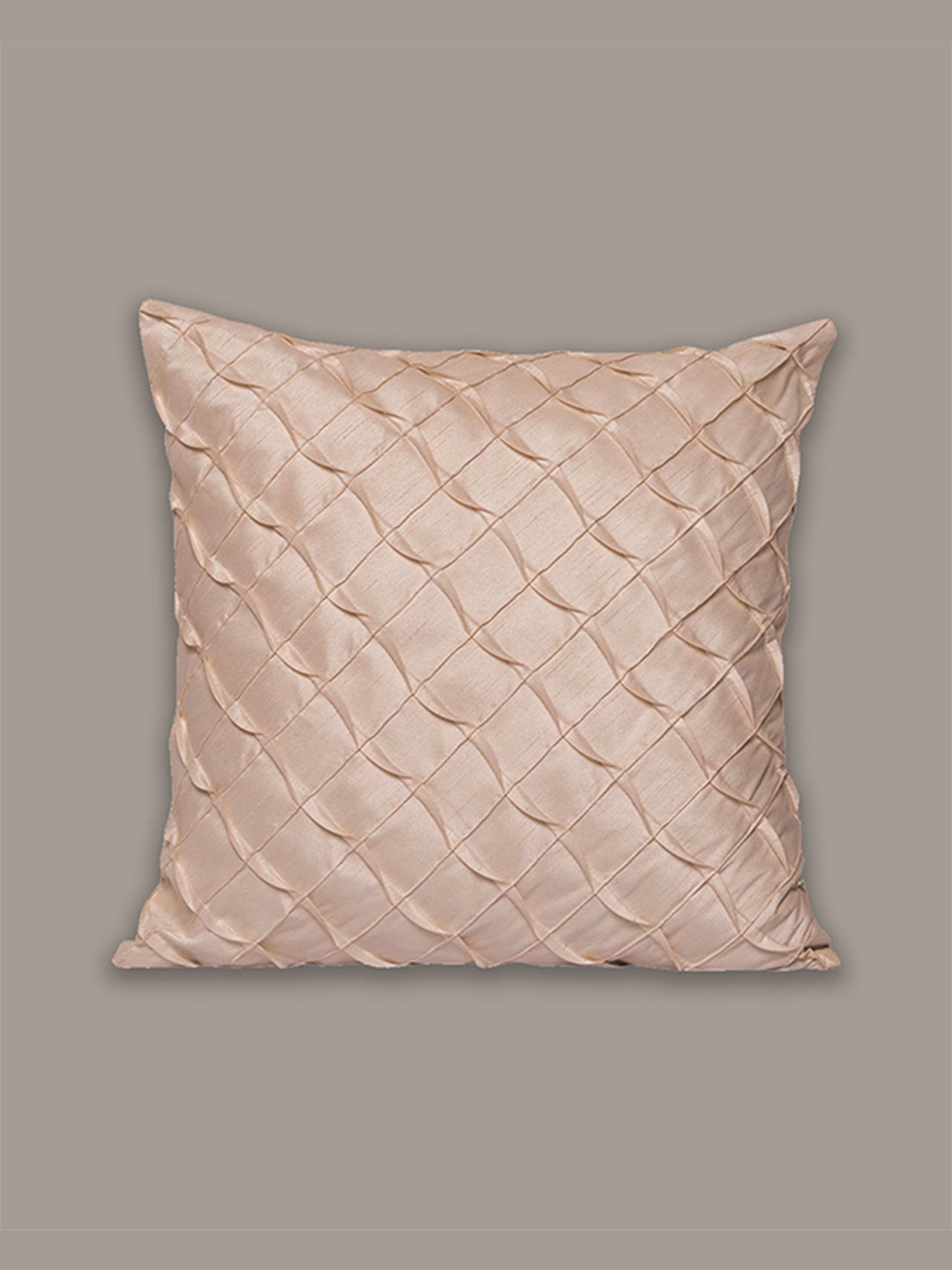 Technique Cushion Cover Polyester Shell Pin Tuck Grey - 16" X 16"