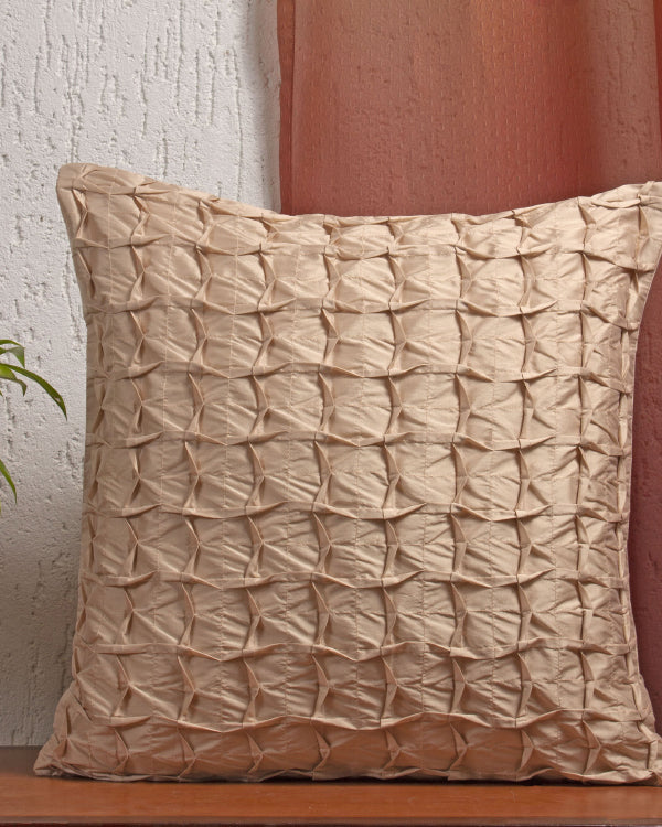 Technique Cushion Cover 100% Polyester Box Pleated Silver - 16" X 16"