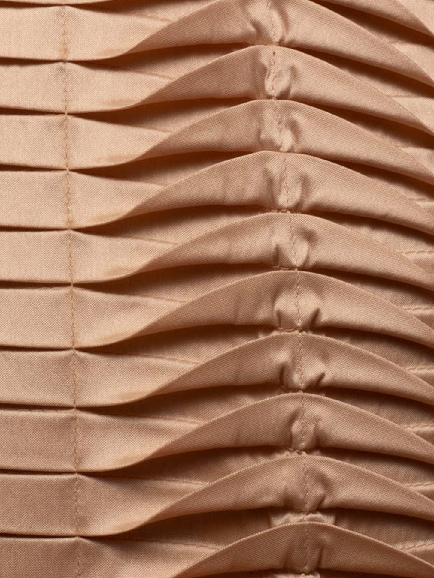 Technique Cushion Cover 100% Polyester One-Side Pleated Beige - 16" X 16"
