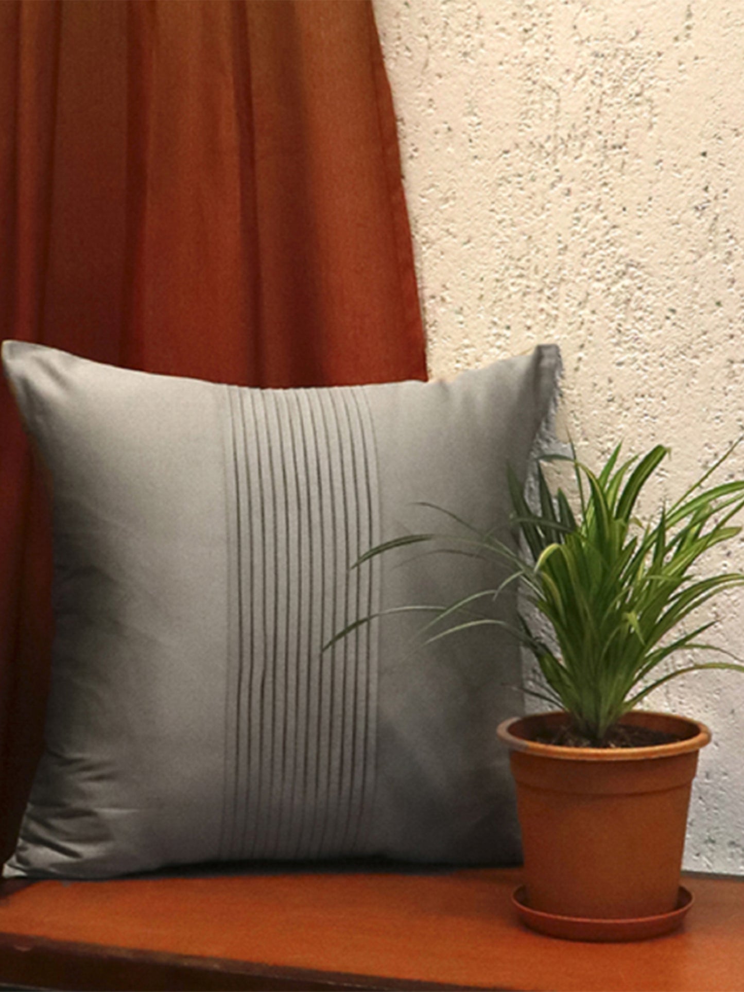 Technique Cushion Cover Set of 3 100% Polyester Shell And Center Pleated - 16" x 16"