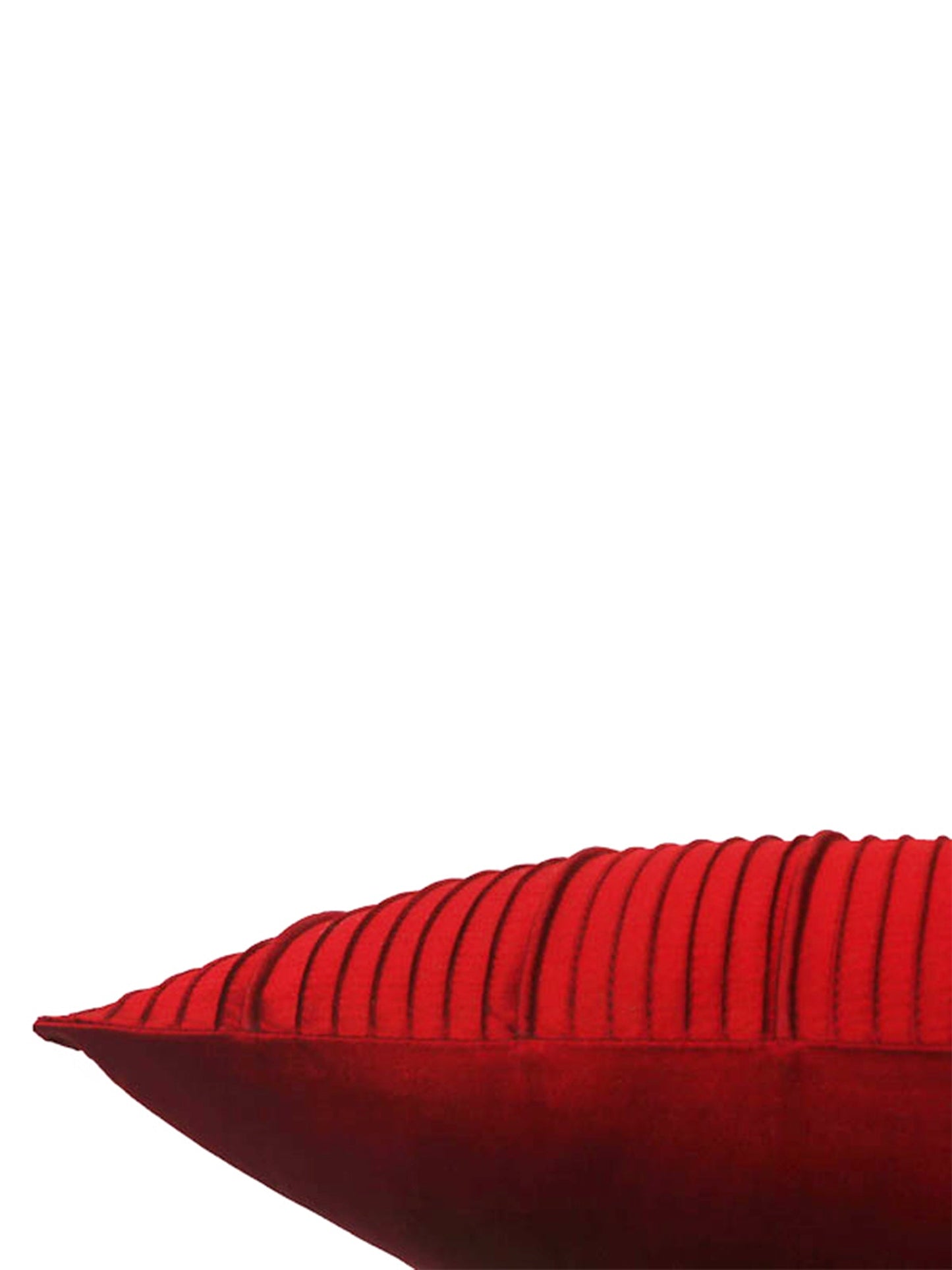 Technique Cushion Cover 100% Polyester Pleated Red - 12" X 12"