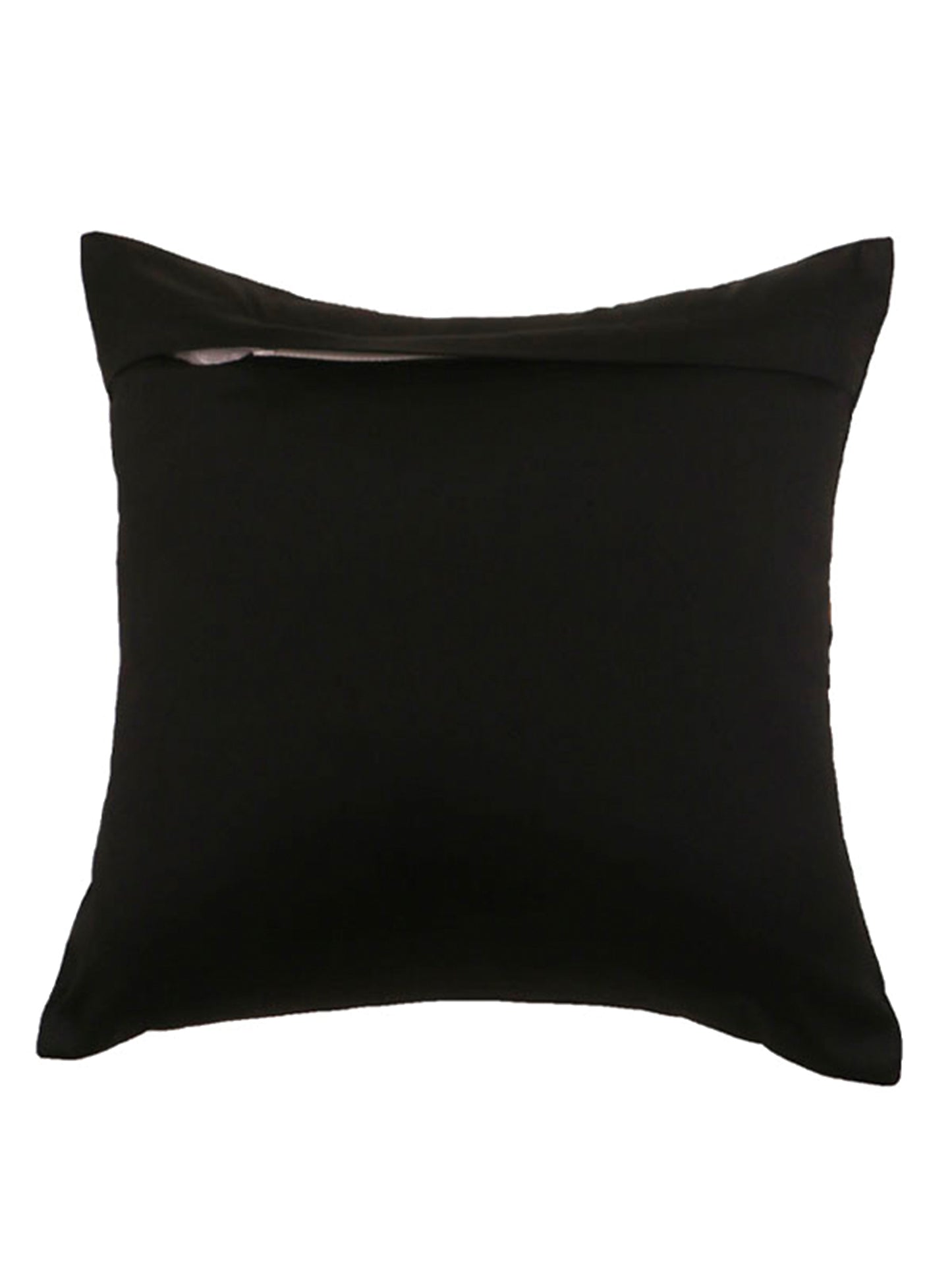 Cushion Cover Polyester Sequin Center Border Black - 12" X 12"