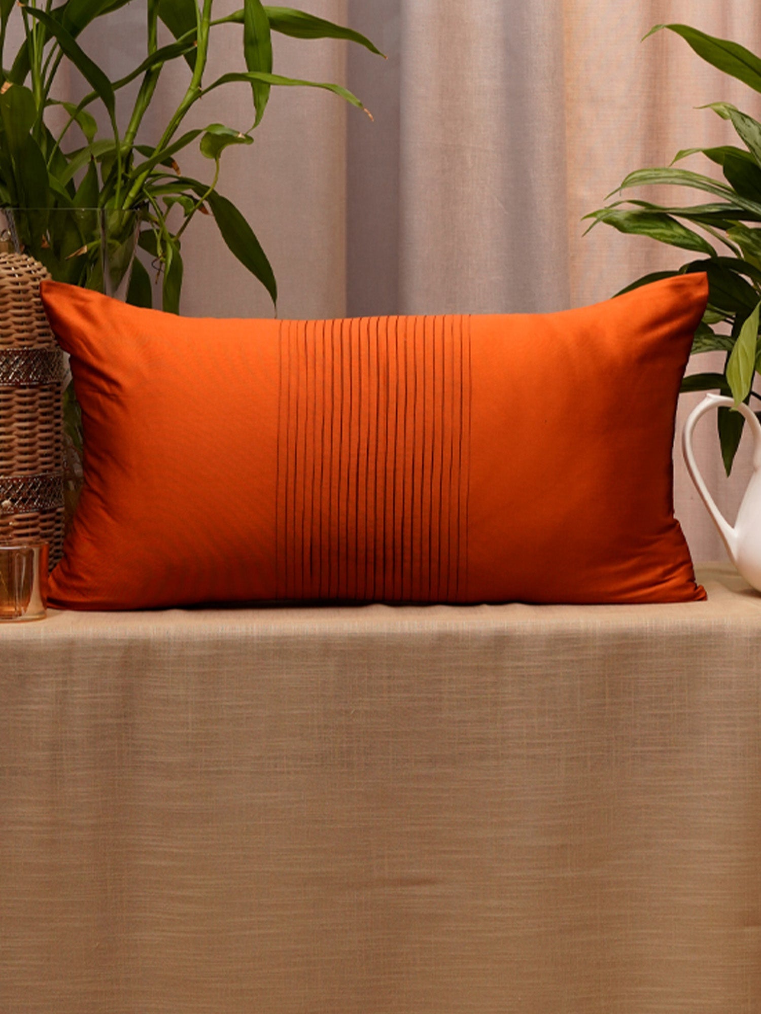 Cushion Cover Polyester Rust - 12" X 22"