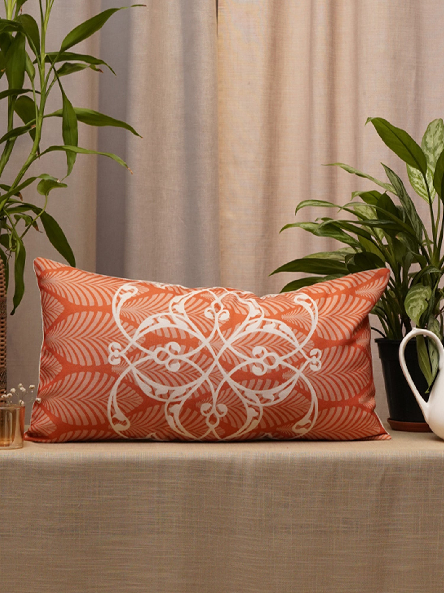 Cushion Cover Polycanvas Orange - 12" X 22"