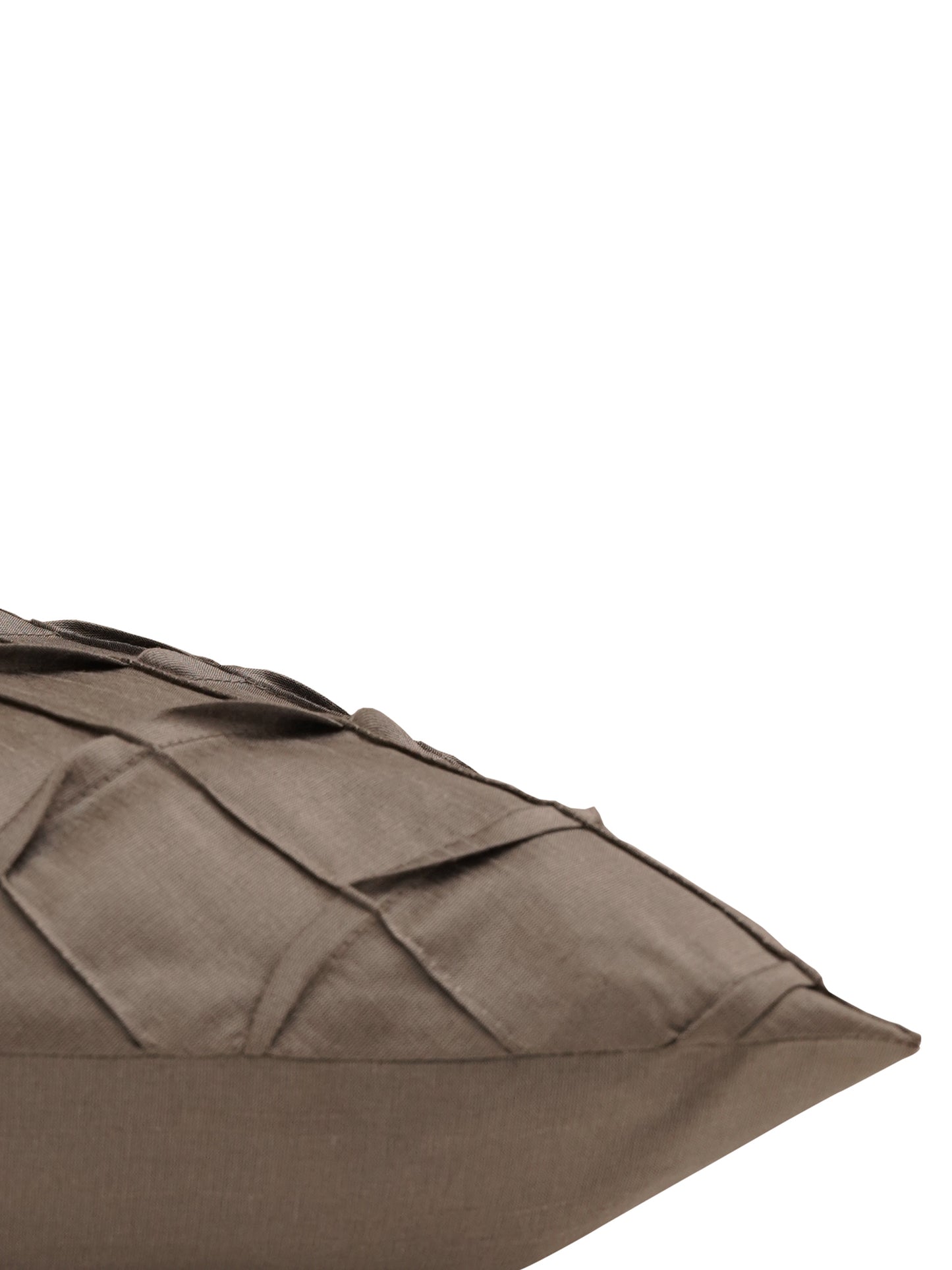 Co-ordinated Cushion Cover Set Of 5 Polyester Multi Embroidered Pleated - 20" X 20", 16" X 16", 12" X 22"