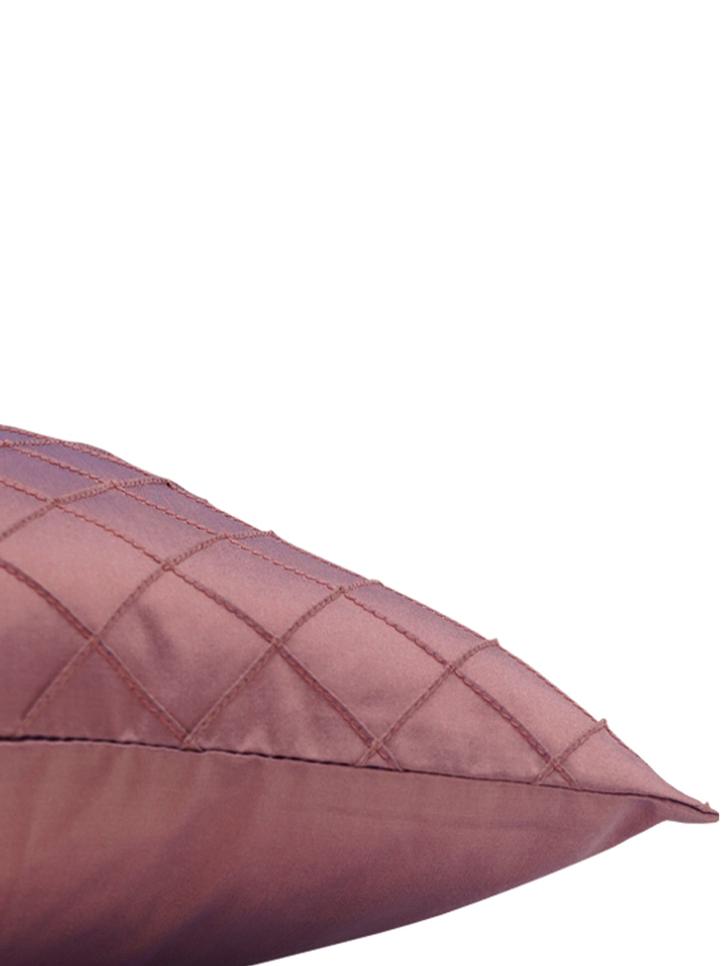 Co-ordinated Cushion Cover Set Of 5 Embroidered, Pintuck Cotton Blend Multi Color - 20" X 20", 16"X 16", 12" X 22"