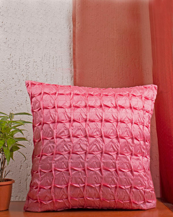 Technique Cushion Cover 100% Polyester Box Pleated Silver - 16" X 16"