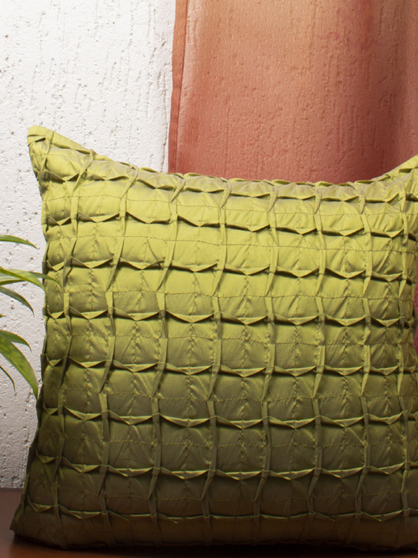 Technique Cushion Cover 100% Polyester Box Pleated Silver - 16" X 16"