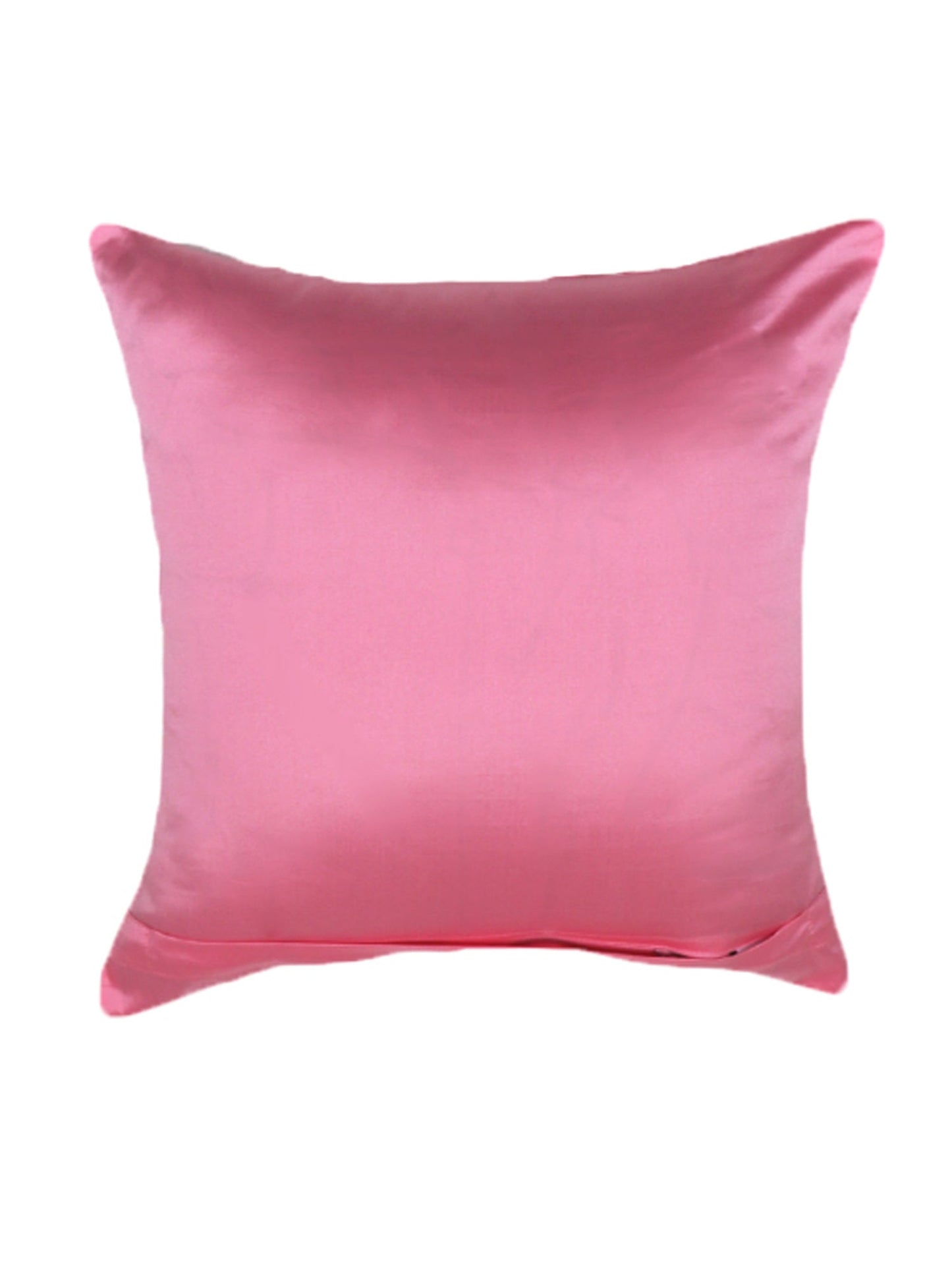 Technique Cushion Cover 100% Polyester One-Side Pleated Rose Pink - 16" X 16"