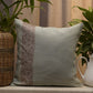 Cushion Cover Solid Embroidered Cotton Blend Teal 16"X16"