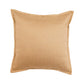 Cushion Cover Solid Polyester Blend Flange Gold 16"X16"