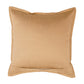 Cushion Cover Solid Polyester Blend Flange Gold 16"X16"